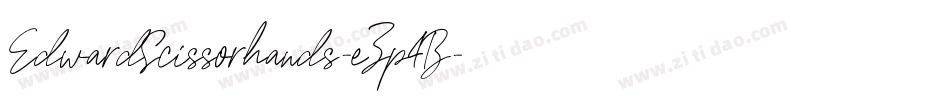 EdwardScissorhands-eZp4B字体转换