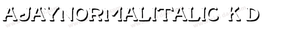 AjayNormalItalic-8K3D字体转换