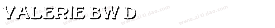Valerie-BW3d字体转换
