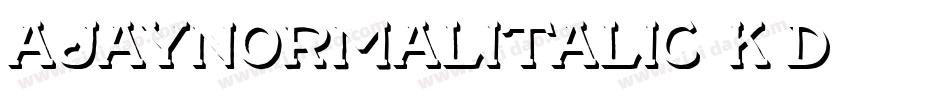 AjayNormalItalic-8K3D字体转换