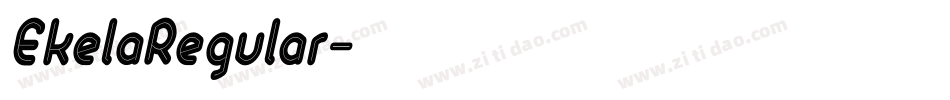 EkelaRegular字体转换