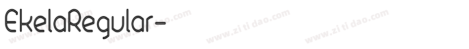 EkelaRegular字体转换