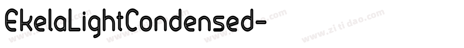 EkelaLightCondensed字体转换