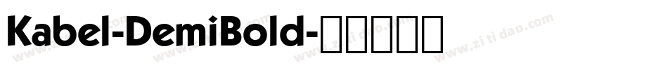 Kabel-DemiBold字体转换
