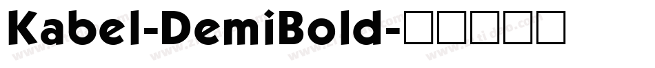 Kabel-DemiBold字体转换