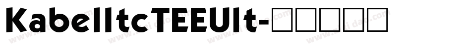 KabelItcTEEUlt字体转换