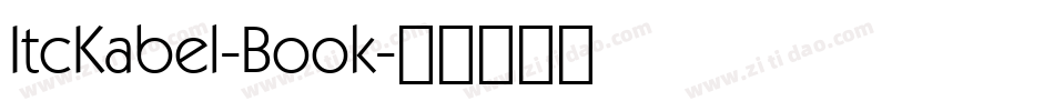 ItcKabel-Book字体转换