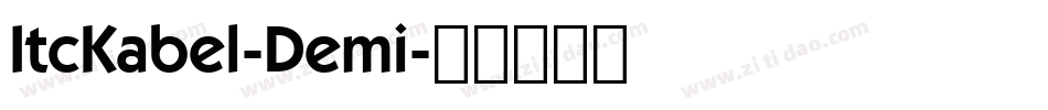 ItcKabel-Demi字体转换