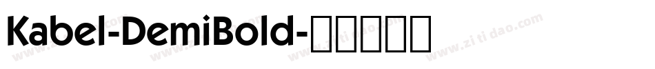 Kabel-DemiBold字体转换