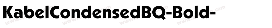 KabelCondensedBQ-Bold字体转换