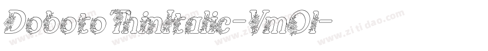 DobotoThinItalic-VmOl字体转换