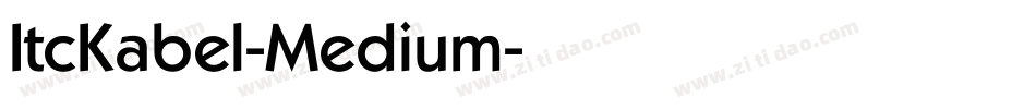 ItcKabel-Medium字体转换