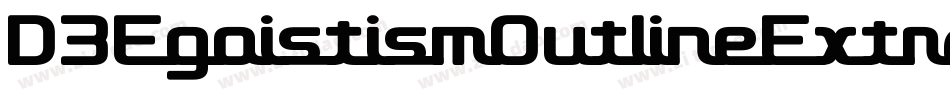 D3EgoistismOutlineExtra-x3DK字体转换