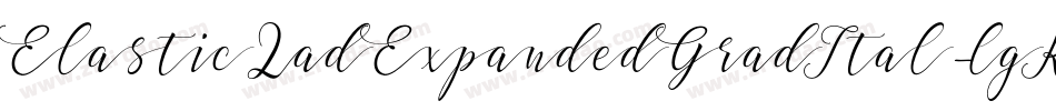 ElasticLadExpandedGradItal-lgK3D字体转换