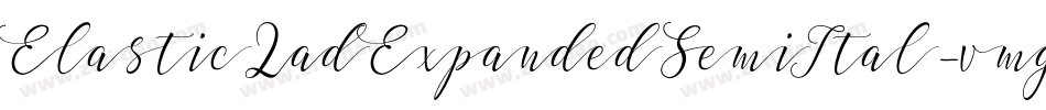 ElasticLadExpandedSemiItal-vmgMZ字体转换