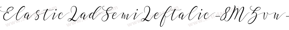 ElasticLadSemiLeftalic-8MZvn字体转换