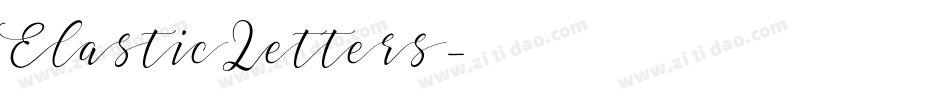 ElasticLetters字体转换
