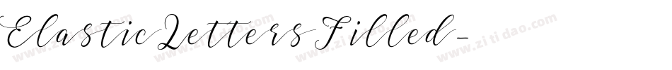 ElasticLettersFilled字体转换