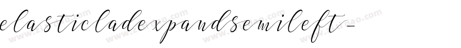 elasticladexpandsemileft字体转换