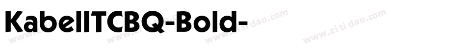 KabelITCBQ-Bold字体转换