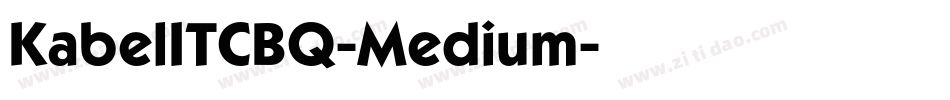 KabelITCBQ-Medium字体转换