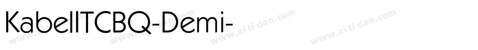 KabelITCBQ-Demi字体转换