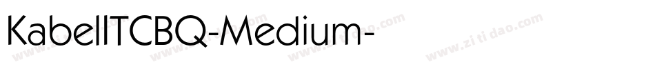 KabelITCBQ-Medium字体转换