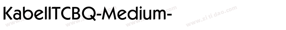 KabelITCBQ-Medium字体转换