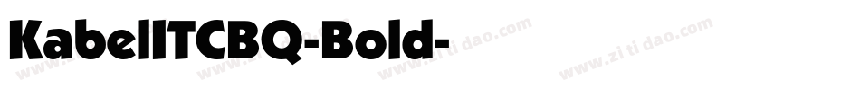 KabelITCBQ-Bold字体转换