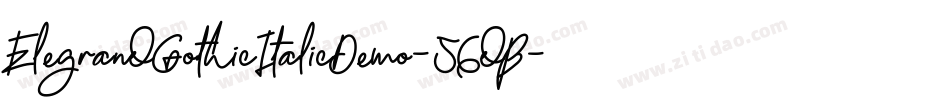 ElegrandGothicItalicDemo-56dB字体转换