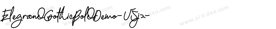 ElegrandGothicBoldDemo-V5jz字体转换