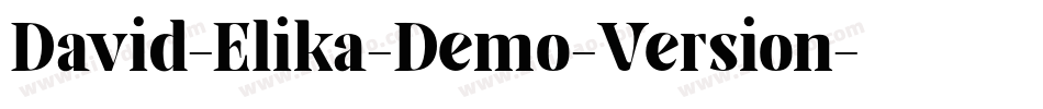 David-Elika-Demo-Version字体转换