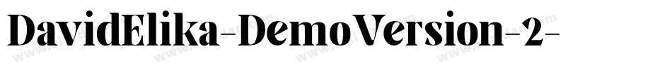 DavidElika-DemoVersion-2字体转换