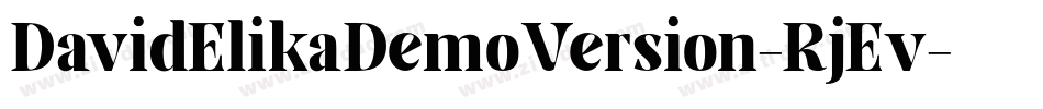 DavidElikaDemoVersion-RjEv字体转换
