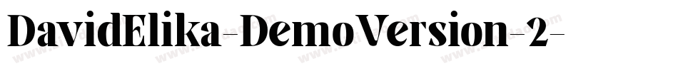 DavidElika-DemoVersion-2字体转换