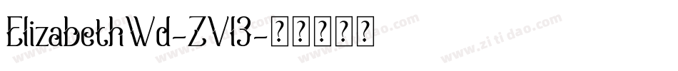 ElizabethWd-ZVl3字体转换