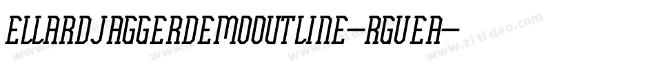 EllardJaggerDemoOutline-rgveA字体转换