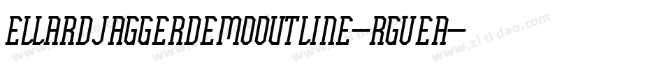 EllardJaggerDemoOutline-rgveA字体转换