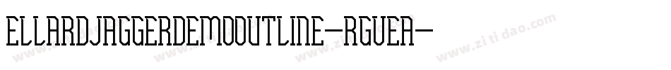 EllardJaggerDemoOutline-rgveA字体转换