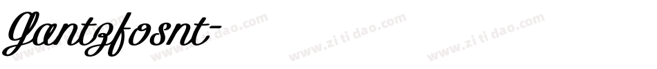 Gantzfosnt字体转换
