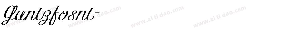 Gantzfosnt字体转换