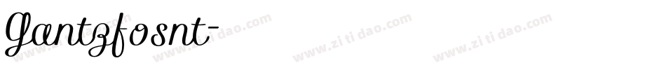 Gantzfosnt字体转换