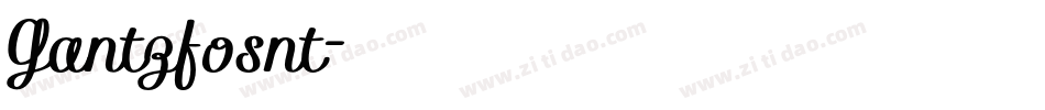 Gantzfosnt字体转换