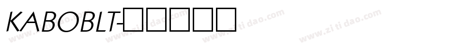 KABOBLT字体转换