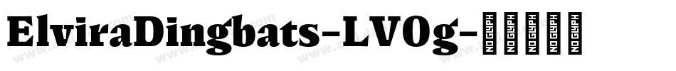 ElviraDingbats-LV0g字体转换
