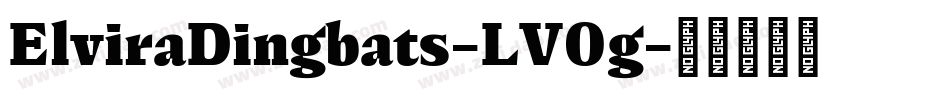 ElviraDingbats-LV0g字体转换