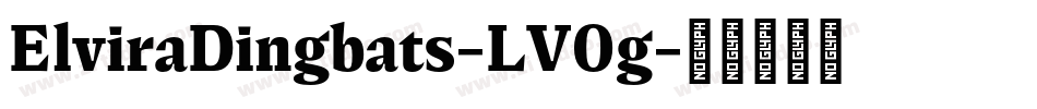 ElviraDingbats-LV0g字体转换