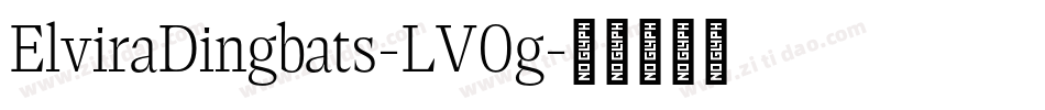 ElviraDingbats-LV0g字体转换