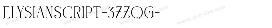ElysianScript-3zZqG字体转换