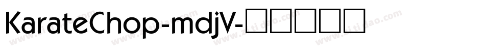 KarateChop-mdjV字体转换